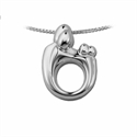 Afbeelding van M'amour familie hanger + 2 kinderen witgoud G31 
