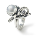 Afbeelding van Rabinovich - Ring zilver met witte parel - 057 03 0 65