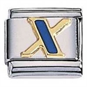 Afbeelding van Zoppini - 9mm - letter X emaille