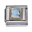 Afbeelding van Zoppini - 9mm - synthetische steen vierkant licht blauw