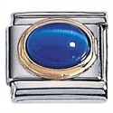 Afbeelding van Zoppini - 9mm - kattenoog - blauw